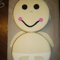 Fondant Baby A fondant baby made from two 10" rounds. Both were vanilla cake. One had a homemade strawberry filling, and the other had a homemade...