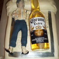 Corona Cake I made this cake and was inspired by Cindymm4's Corona cake. I made this for Cinco de Mayo. I painted the comforter to match their...