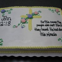 Palm Sunday I I did this cake for a regular customer who orders for her church. It was vanilla cake w/ van bc.