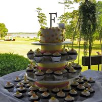 Cupcake Tower I did this for a small 75 person wedding. The bride loved it. At first I was leary, but it did look really good in the room...and how easy...