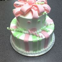 Baby Shower One of my customers ordered this for her first grandchild...well for the baby shoer. It is a vanilla cake with buttercream icing and...