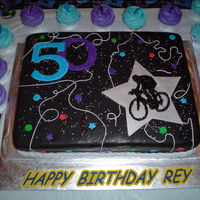 Cyclist Turns 50! Birthday cake for a dear friend who turned 50