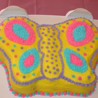 Butterfly Only my second cake since taking a decorating class. Did this for a friends second baby shower. Still having trouble with getting the sides...