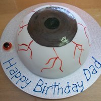 Eyeball Cake Eyeball Cake, mud cake and covered in fondant and all edible....
