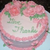 First Wilton Class Cake This cake was my first decorated buttercream cake done in the Wilton Classes. It was Thanksgiving of 2006, so I thought it fitting to write...