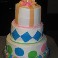 Mil Birthday Cake I made this for my mother-in-law's birthday to take to her office. Now, however, I feel like it looks like a baby shower cake!! It&#...