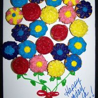 Cupcake Cake Bouquet Cupcake Cake Bouquet -1st attempt and I learned a lot.