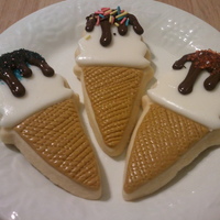 Ice Cream Cone Cookies Ice cream cone cookies that my sister and I made.