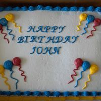 Birthday Cake this cake was done with 12 hours notice for a guy that neither I nor the person ordering the cake knew anything about. Pretty generic but...