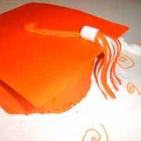 Graduation 2008 Buttercream with fondant hat, diploma and tassle.