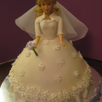 Wedding Doll Cake Bridal doll cake for my niece's 6th birthday (she picked the theme)