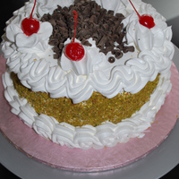 Cannoli Cake This is a cannoli cake I made for my daughters Birthday white cake cannoli filling, whipped cream and ground pistachios on the side