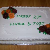 100_0664.jpg 12x18 Sheet cake. All buttercream. Customer want burnt orange and fall colors.