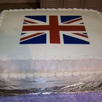 Union Jack Here's a 12x18" Groom's cake. The groom is from England, thus the Union Jack. Chocolate w/ bavarian cream filling and...