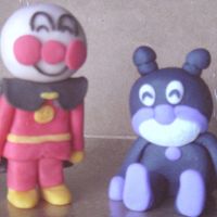 Anpanman Anpanman and Baikinman figure from fondant ^^
