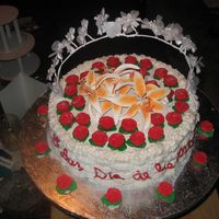 Mother's Day Basket I made this cake for my mom on Mother's day. I did basket weaving with royal icing flowers and gumpaste flowers and for the handle I...