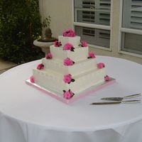 My 3Rd Wedding Cake Here's a cake I did last May . . .Banana cake with orange scented cream cheese filling and a white chocolate cream cheese buttercream...