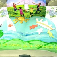 My Little Girl Pre-K Graduation Fondant cover cake