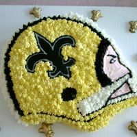 New Orlean Saints Cake This is for my husband. My first buttercream transfer.