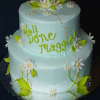 Simple Modern Daisy Cake Second try at the design I liked so much from another CC member. It's been about a year, so I figured I should try it again! Fondant...