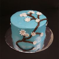 Daisy Blossom Cake - Small Version Tried it again so soon! Had to use up left over icing and cake, so here's a mini version!