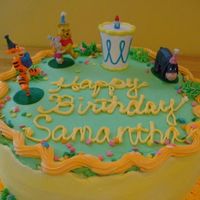 Winnie The Pooh Whip Cream spray with Pooh decorations.