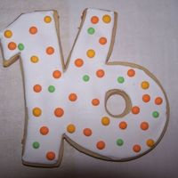 Sweet 16 Cookies My boyfriend made the cutter for me and I made 100 of these huge monsters. In the end they measured 5"x6". It was a labor of love...