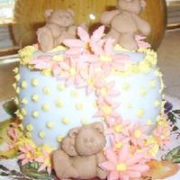 First Time Fondant Cake This is my first attempt at fondant and I must say I do like it alot. I am so rustyanymore I couldn't even get a good dot without...