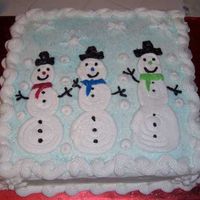 3 Snowman Made this same cake for my youngest daughters Christmas party at school. While taking the cake in to her class a friend's mother...