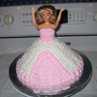 Birthday Princess Doll Cake My first doll cake for the little princess who visits her grandparents next door to me. It was very quick to make and she loved it.