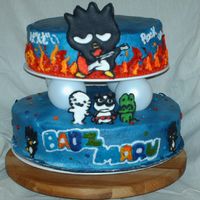 Batz Maru Japanese teacher's retirement cake. I messed up the writing because I was out of icing and had too use what I could find left in my...