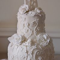 Rebecca And Alex Weddingcake This was the weddingpresent for very close friends, inspired by the stuccoed ceiling of the hotel where the reception was.