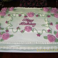 Happy Birthday Cake Made this cake for my boyfriend's mom for her birthday. I thought it would be a disaster as it was so hot and humid in my house that...