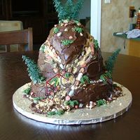 Mountain Bike Grooms Cake This was a fun one to make. It's a 8",6" and a barbie dress upside down and I did a little carving.