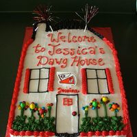 House Warming Cake For Ga Fan This was a house warming cake for a friend who is a big GA Bulldog Fan.