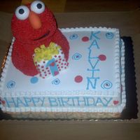 Elmo Cake This was my first time making a 3D cake, I was getting a little nervous cause it wasn't looking like Elmo at first. I had my...