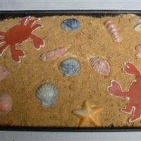 Seashell Cake This is my first attempt at using color flow and candy molds.