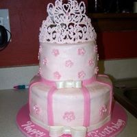 Princess B/c with fondant acents and royal tiara