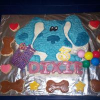 Dixie's Blues Clues Cake I made this cake for my little Dixie Rose's 3rd Birthday. This was the first time I have ever done this. I have gotten a recipe from...