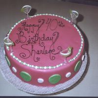 Pink Margarita! This was done for my stepmommy. She loves hot pink! The cake was made with hazelnut infused chocolate cake. The bottom layer of the cake...