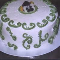 Victorian Green This cake is a red velvet with a white chocolate orange scented mousse filling. When it got cut open the colors played really well off the...