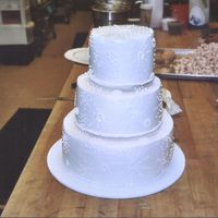 Starburst Cake This cake took 3 hours to pipe on all of the different starbursts. It was worth it when I finally finished!