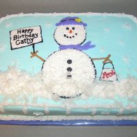 Snowlady Customer wanted some coconut, so...it helped portray the snow!