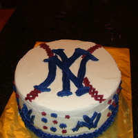 Yankees Birthday Cake madefor my son's 7th birthday