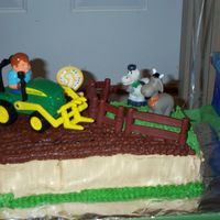 Tractor Birthday My son was obsessed with tractors when he turned 2. If there were more people attending, I'd have made a 1/2 sheet but a 9x13 was more...