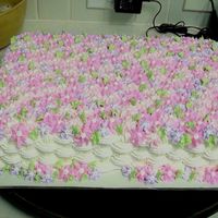 Spring Dinner Made for a Ladies Spring Dinner Meeting. Pineapple cake with Butter Cream filling, icing nad decorations. TFL.