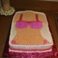 Bra Cake This cake was made for an Oprah's favorite bra party. It is a strawberry cake with strawberry filling with buttercream frosting.