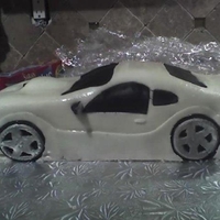 Car I carved this cake and decorated with MMF