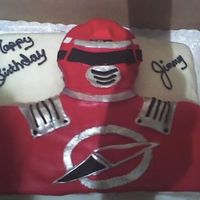 Power Ranger This cake was fun, it was huge too. I carved half a sheet cake into the red PR and the placed it on top of another half a sheet cake, it...