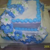 S4021441.jpg My graduation cake from my level 3 cake decorating. I'm so proud of my flowers. My first time and I had lots of fun. The fondant was...